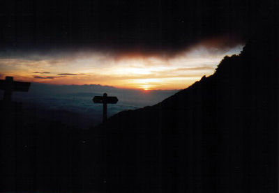 Sunset from the Kisodono-sanso mountain hut
