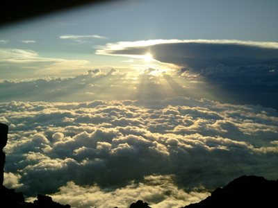 Sunset from Mt. Fuji's Kengamine peak