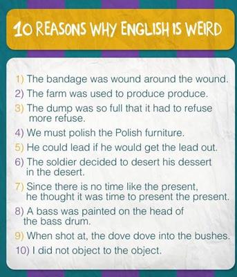 10 Reasons Why English is Weird