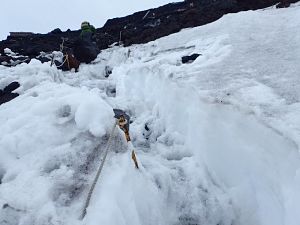 Yoshida Trail snow as of June 23, 2021