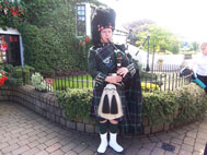 a Scot wearing a kilt