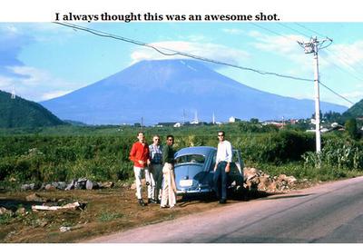 Yokota airmen en route to climbing Mt. Fuji in 1964