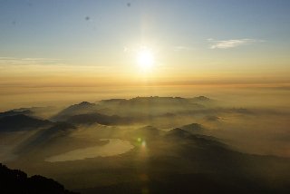 Sunrise from between the Fujinomiya & Yoshida Trails - Aug. 5, 2015